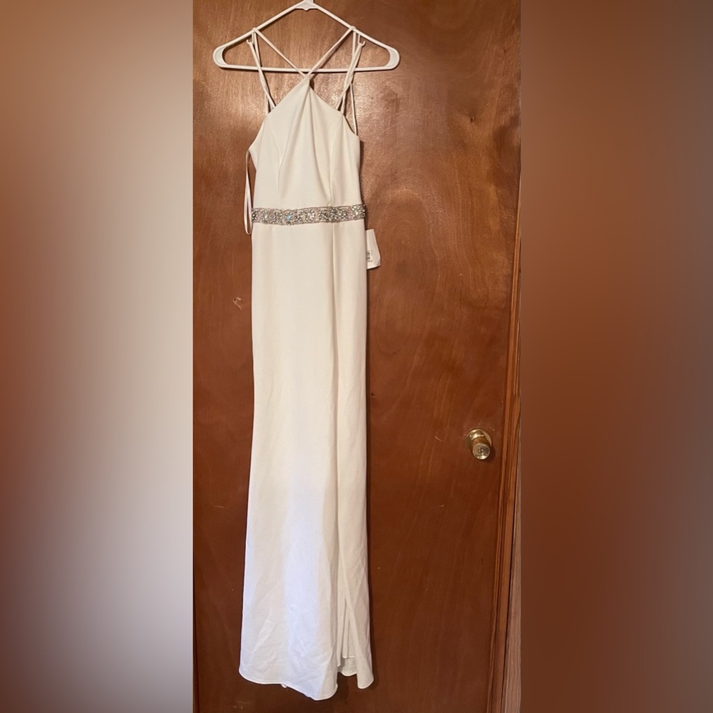 White prom dress